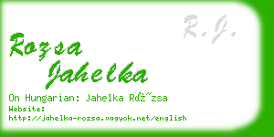 rozsa jahelka business card
